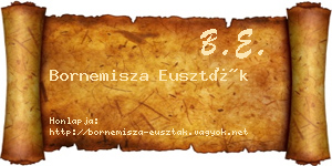 Bornemisza Euszták névjegykártya